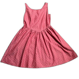 Vintage red and cream polka dot dress